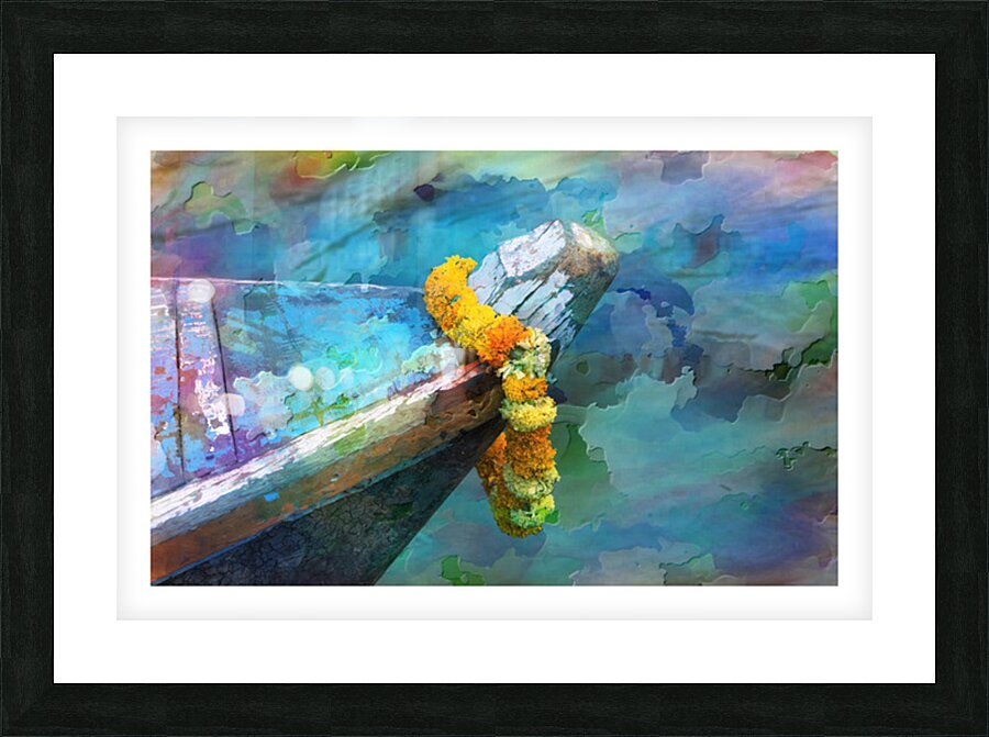 Painted Bow on Water Picture Frame print
