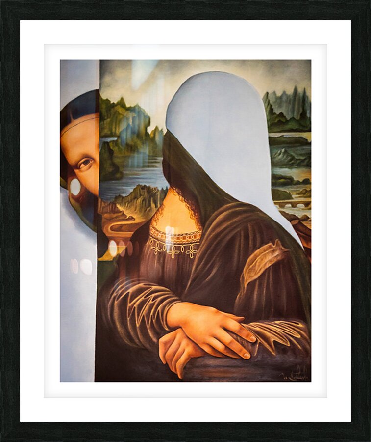 Hidden Mona Picture Frame print