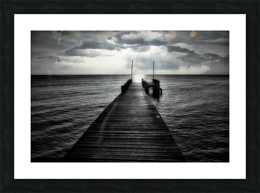 Pier Into the Light Picture Frame print