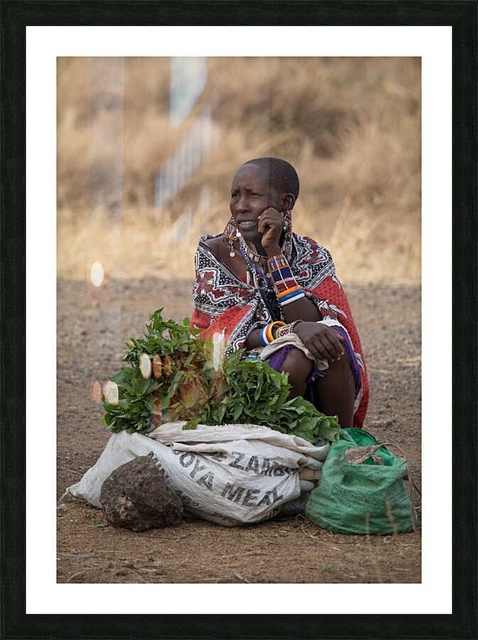 Masai Vendor Picture Frame print