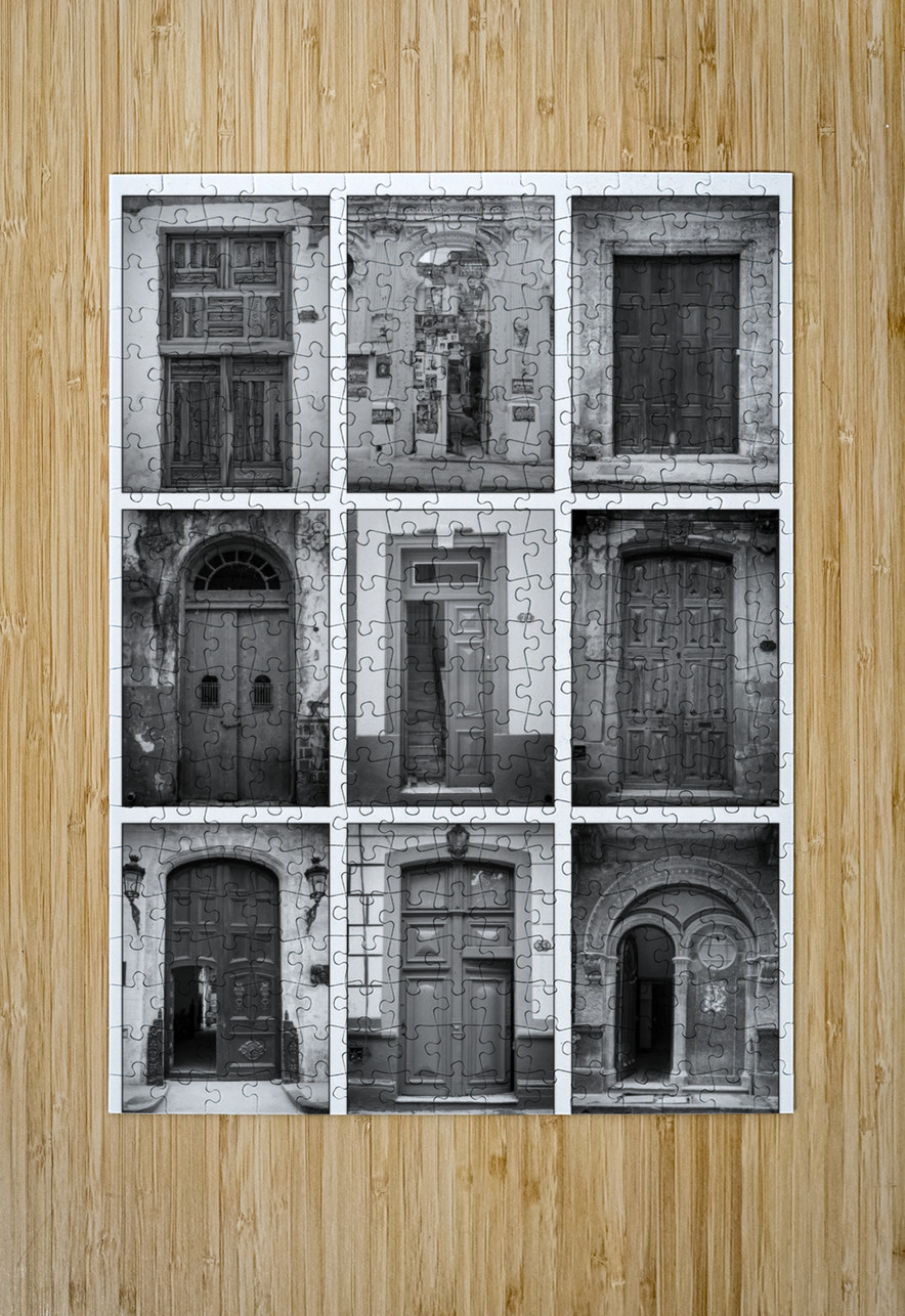 Doors in Black and White Chirag Pandya Puzzle printing