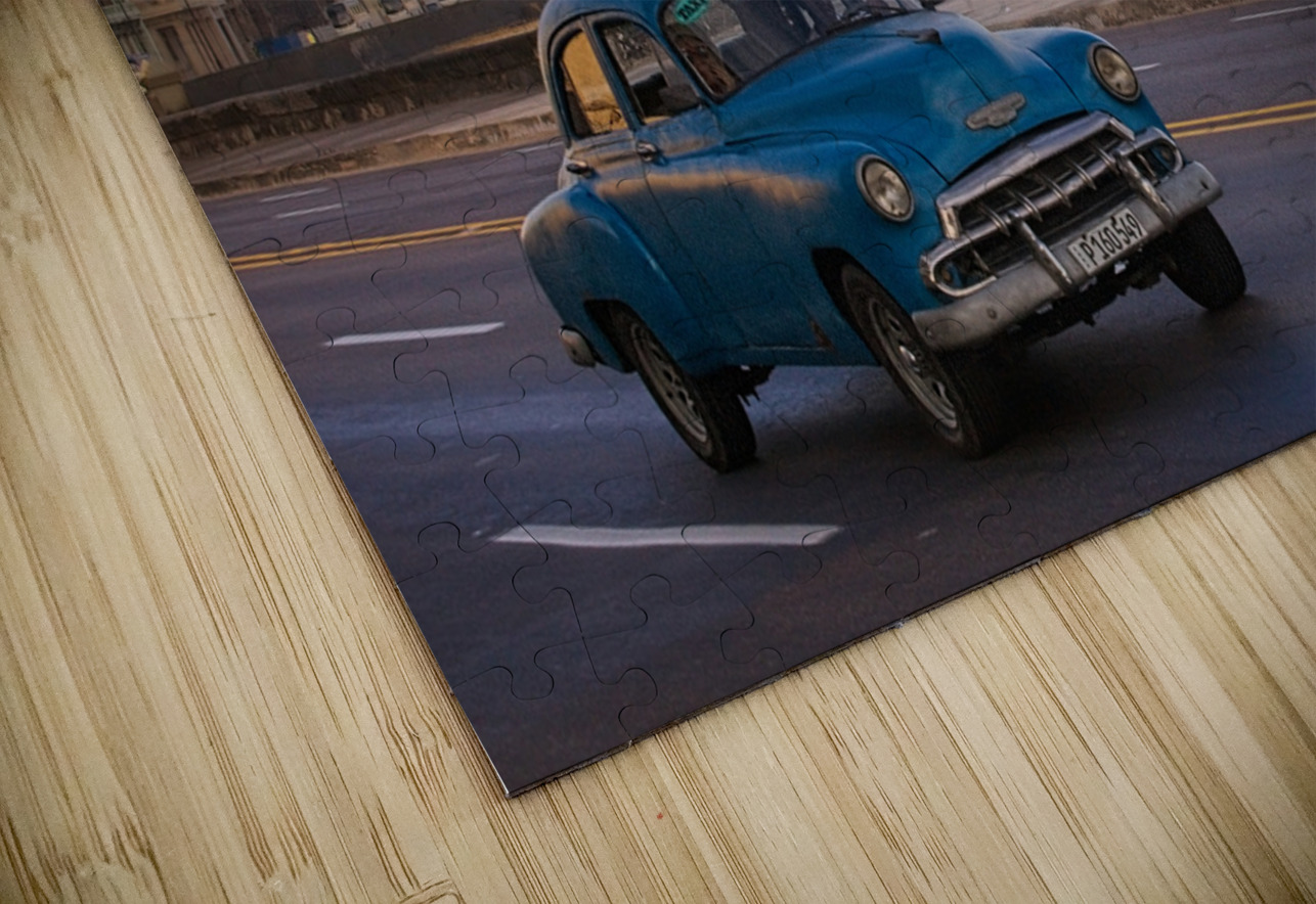 Classic Blue Car on the Malecon Chirag Pandya Puzzle