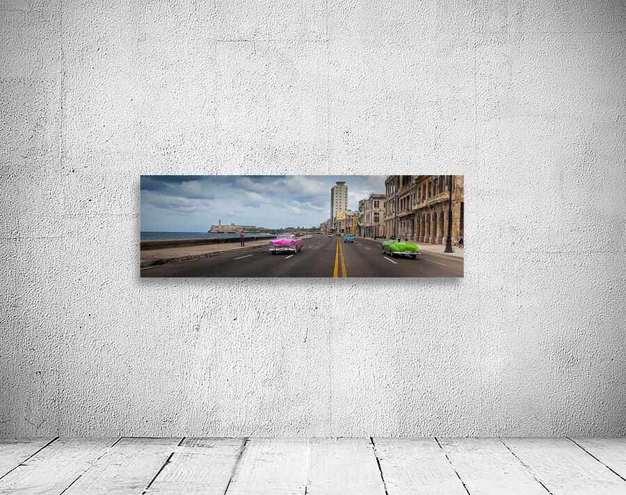 Classic Cars on the Malecon Wall Preview