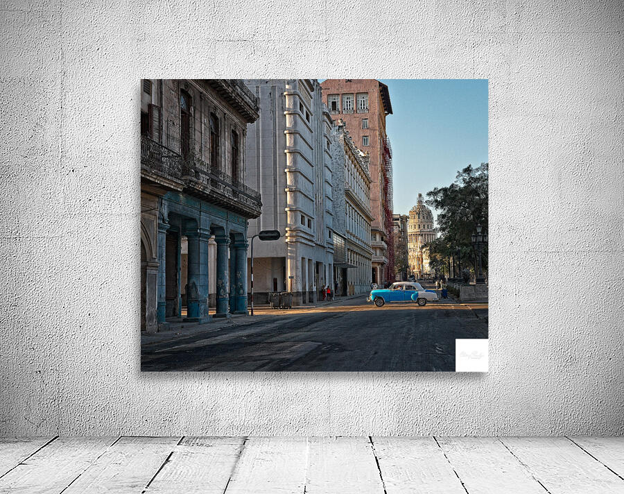 Blue Car at Sunrise Wall Preview