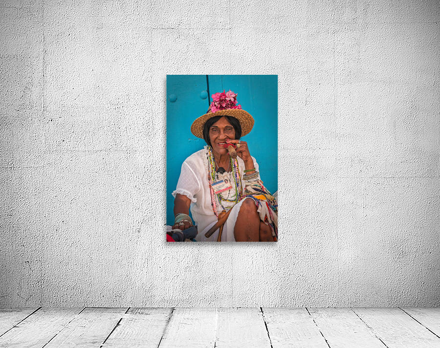 Lady in White With Cigar Wall Preview