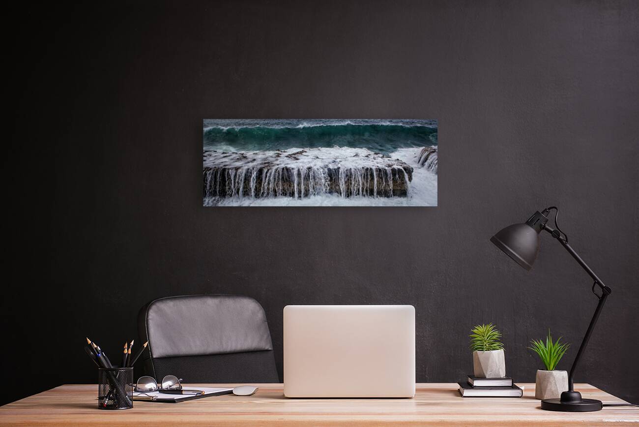 Ocean Wave Over Rock Shelf Reproduction