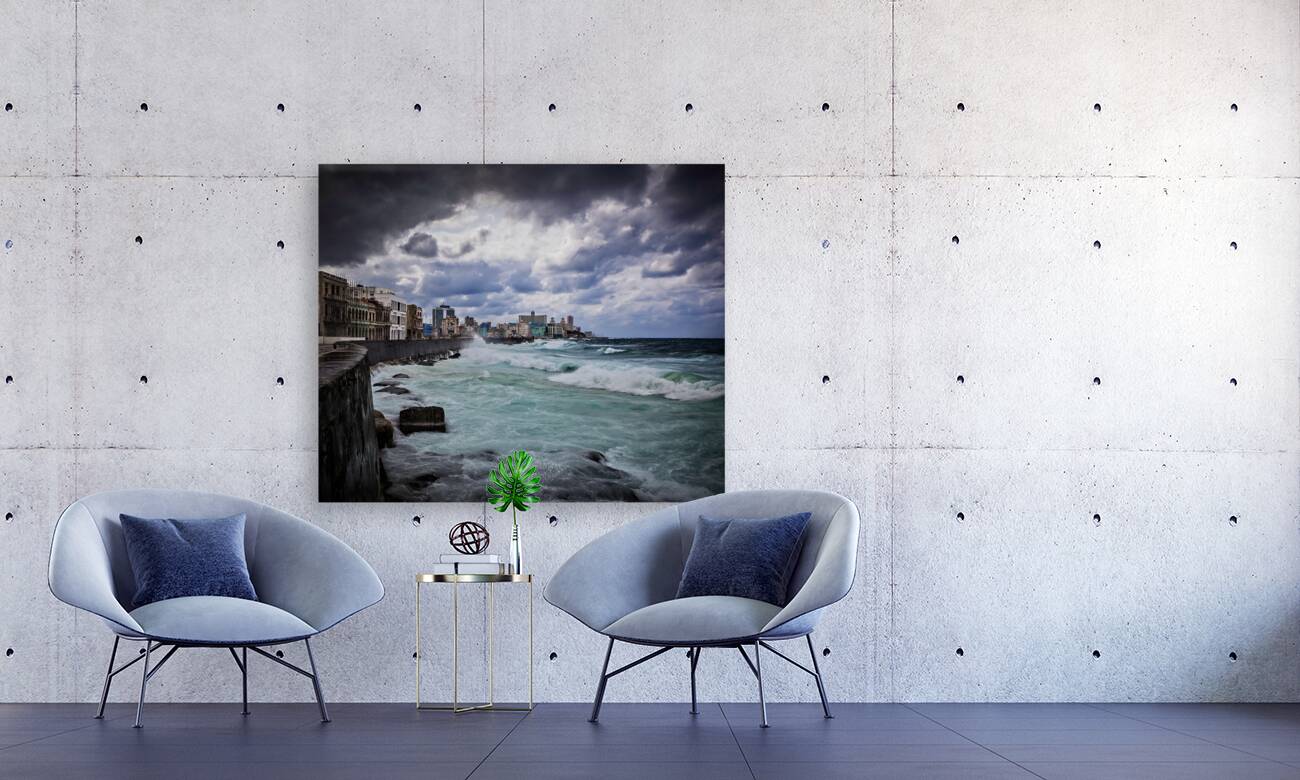 Storm Over the Malecon Reproduction