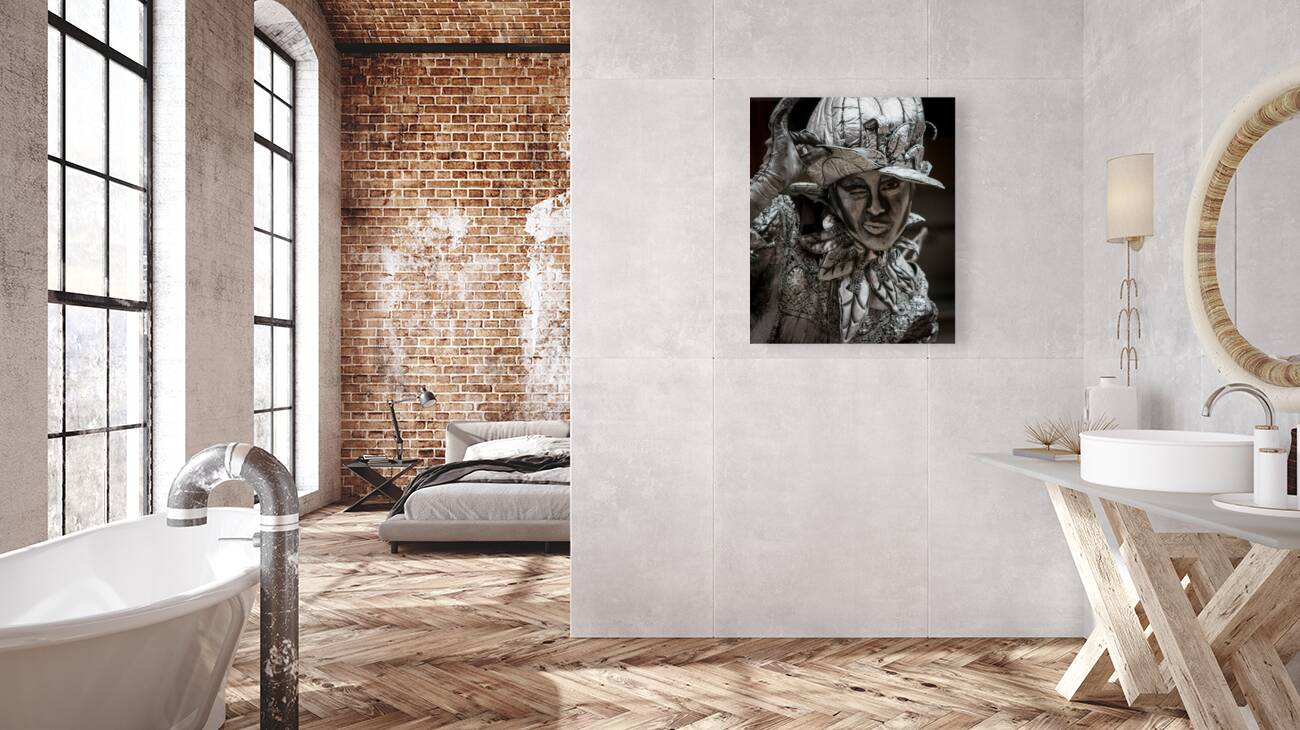 Silver Living Statue Portrait Reproduction