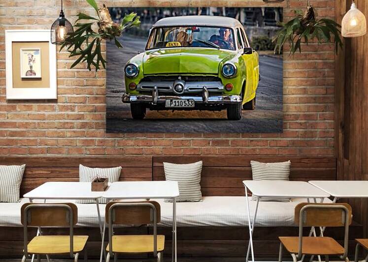 Lime-Green Vintage Taxi by Chirag Pandya