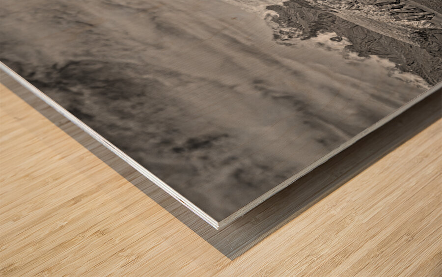 Glacier Across the Valley Wood print