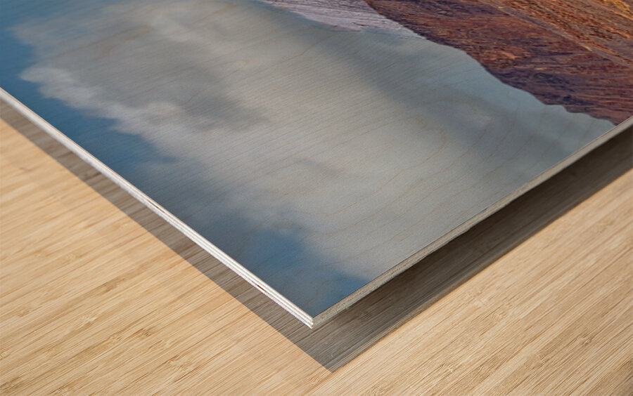 Snow-Capped Mountain Range Wood print