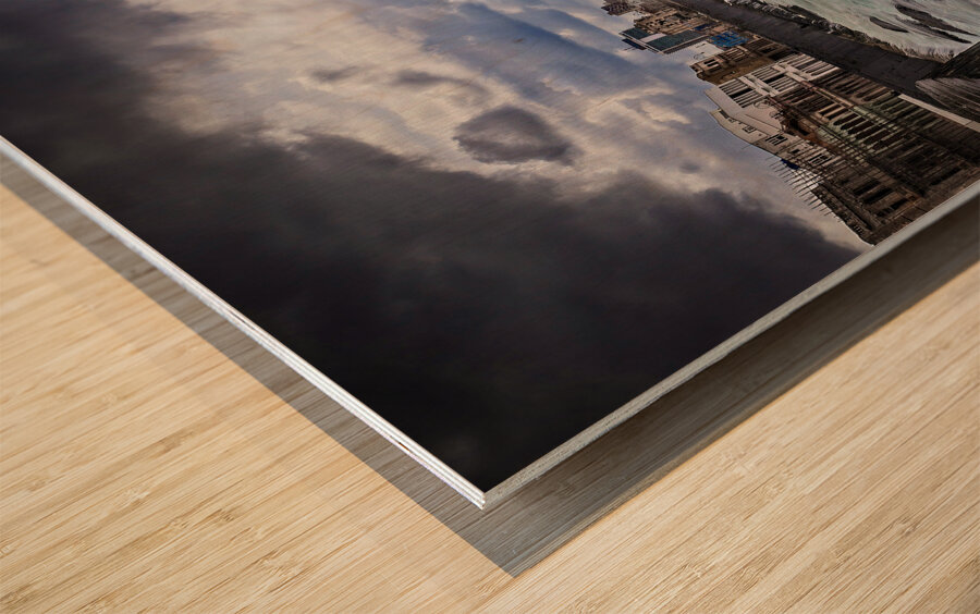 Storm Over the Malecon Wood print