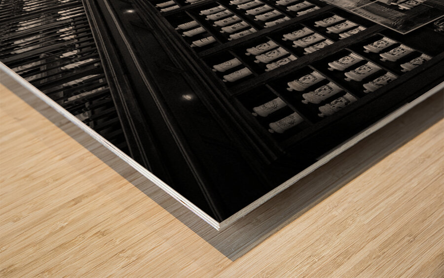 Apothecary Interior Wood print