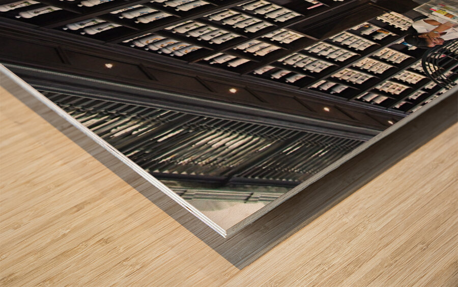 Historic Apothecary Interior Wood print