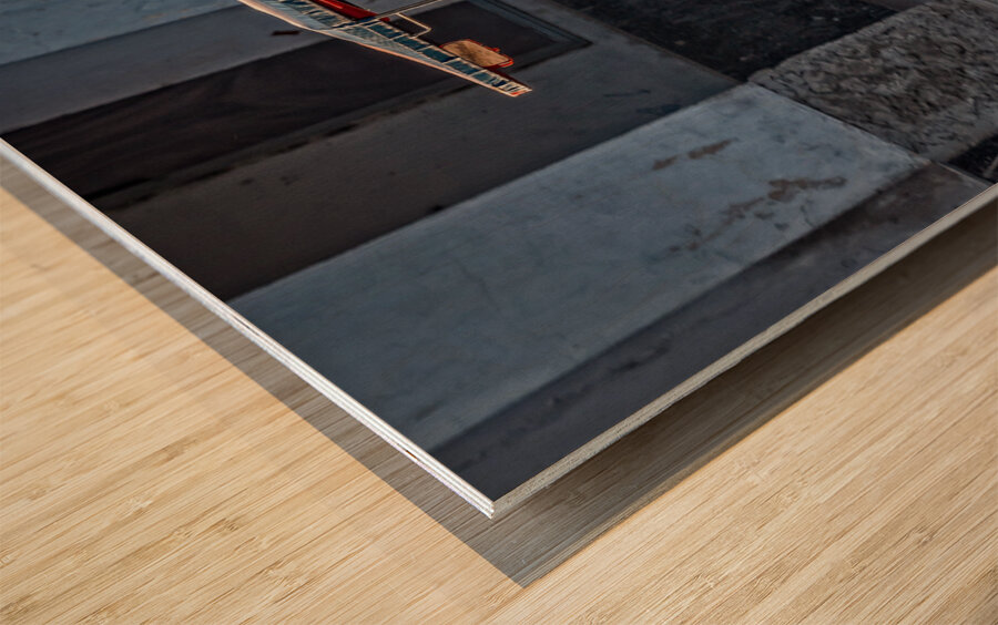 Bicycle Taxi at Golden Hour Wood print