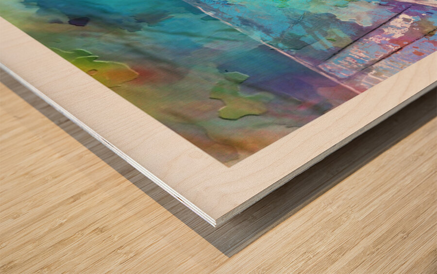 Painted Bow on Water Wood print