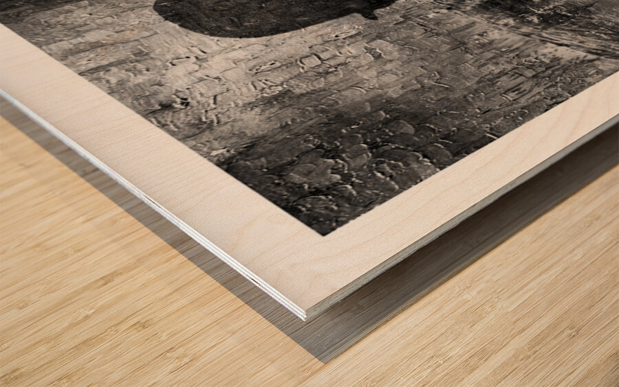 Chaplin & Child Portrait Wood print