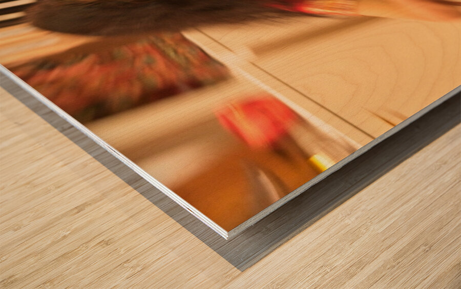 Strings in Motion Wood print