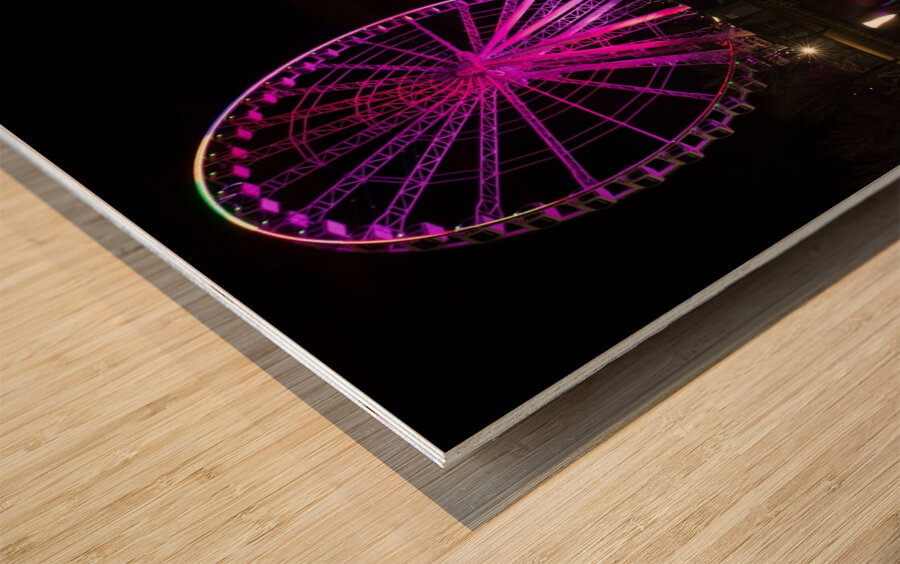 Night Magic at the Old Port – Montreal Wood print