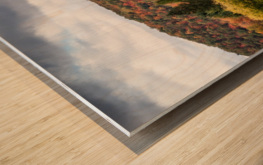 Autumn Cabin Escape Wood print